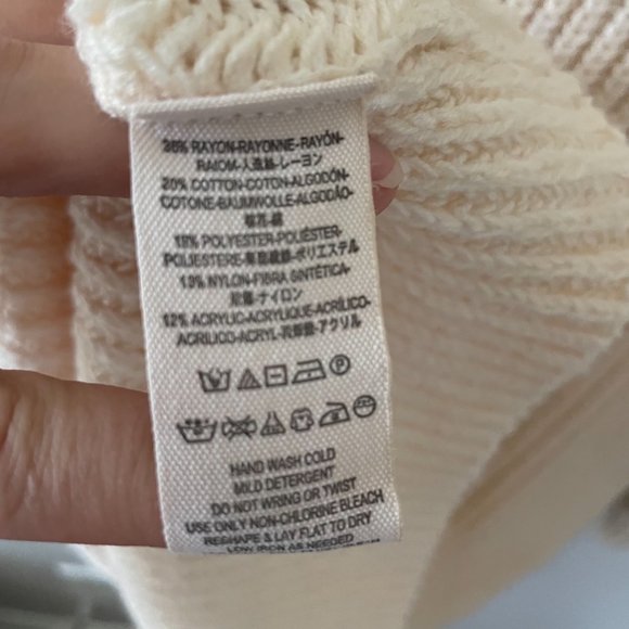 Free People Eleven Sweater in Cream Size XS New OB870945 Turtleneck Tunic - Picture 10 of 12
